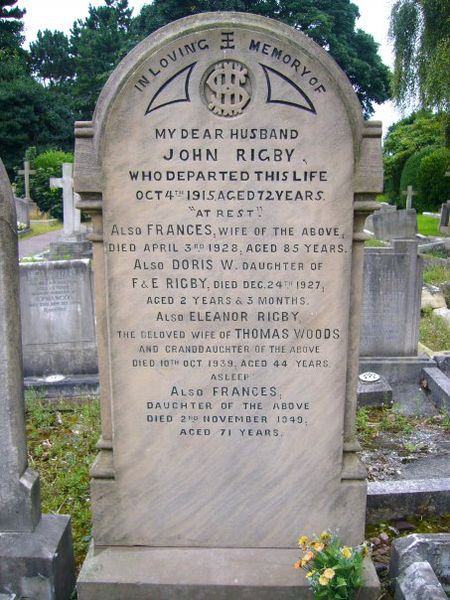 The gravestone of the real Eleanor Rigby and her family